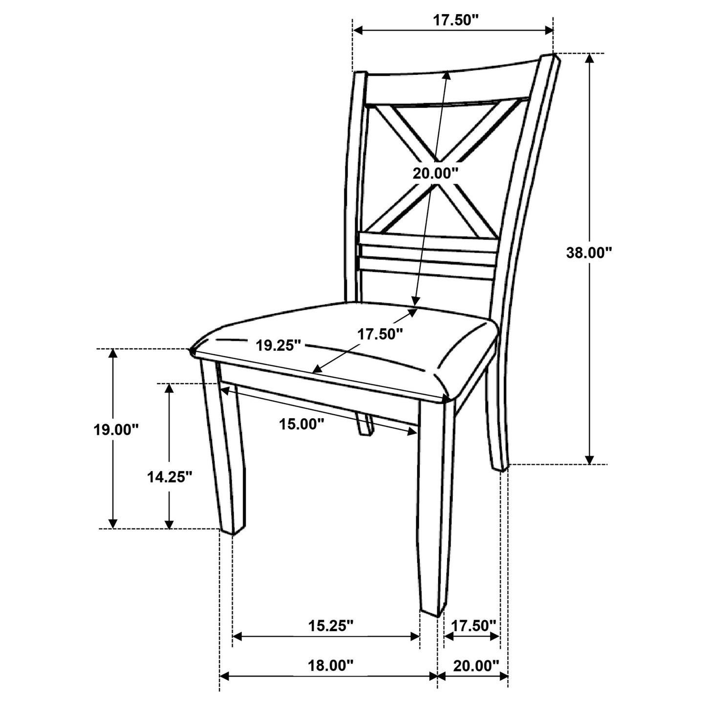 Evanston - Cross Back Dining Side Chair (Set of 2) - White