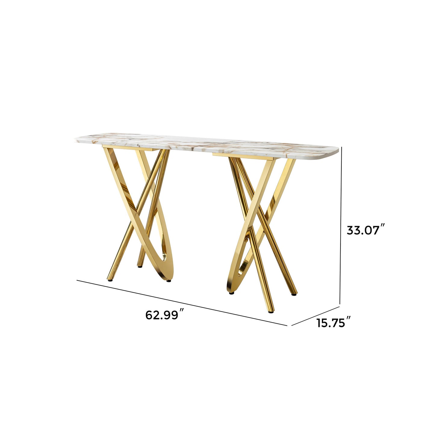 Contemporary Marble Pattern Top Table With Stainless Steel Base