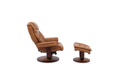Monarch - Manual Reclining Swivel Chair and Ottoman
