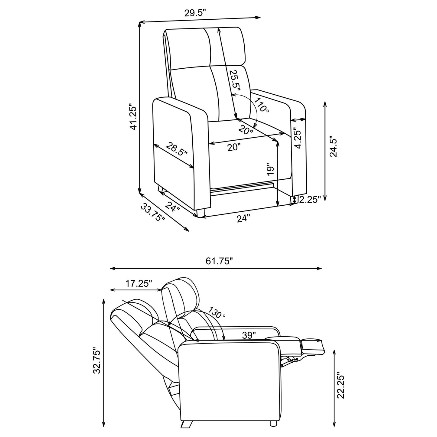Warren - 4 Seater Home Theater With 3 Wedge Consoles - Black