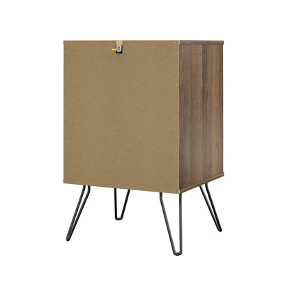 Beverage Storage Stand With 12 Bottle Cubbies And Drawer - Brown Oak