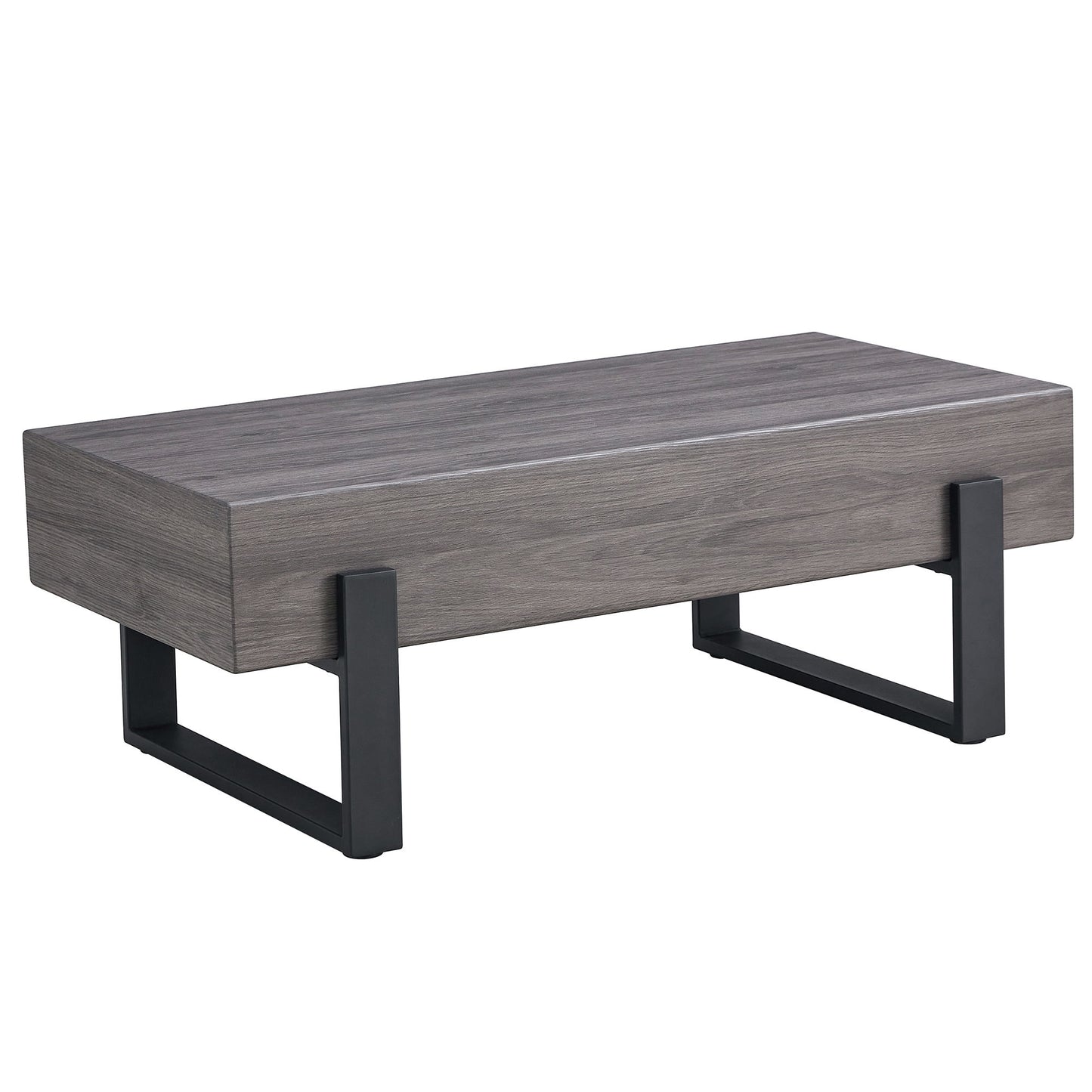 Rustic Coffee Table With Metal Legs