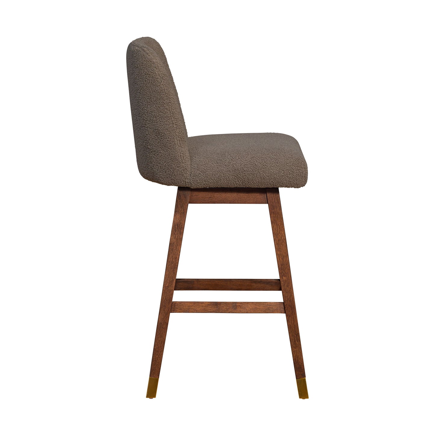 Amelia - Swivel Bar Stool - Brown Oak / Taupe