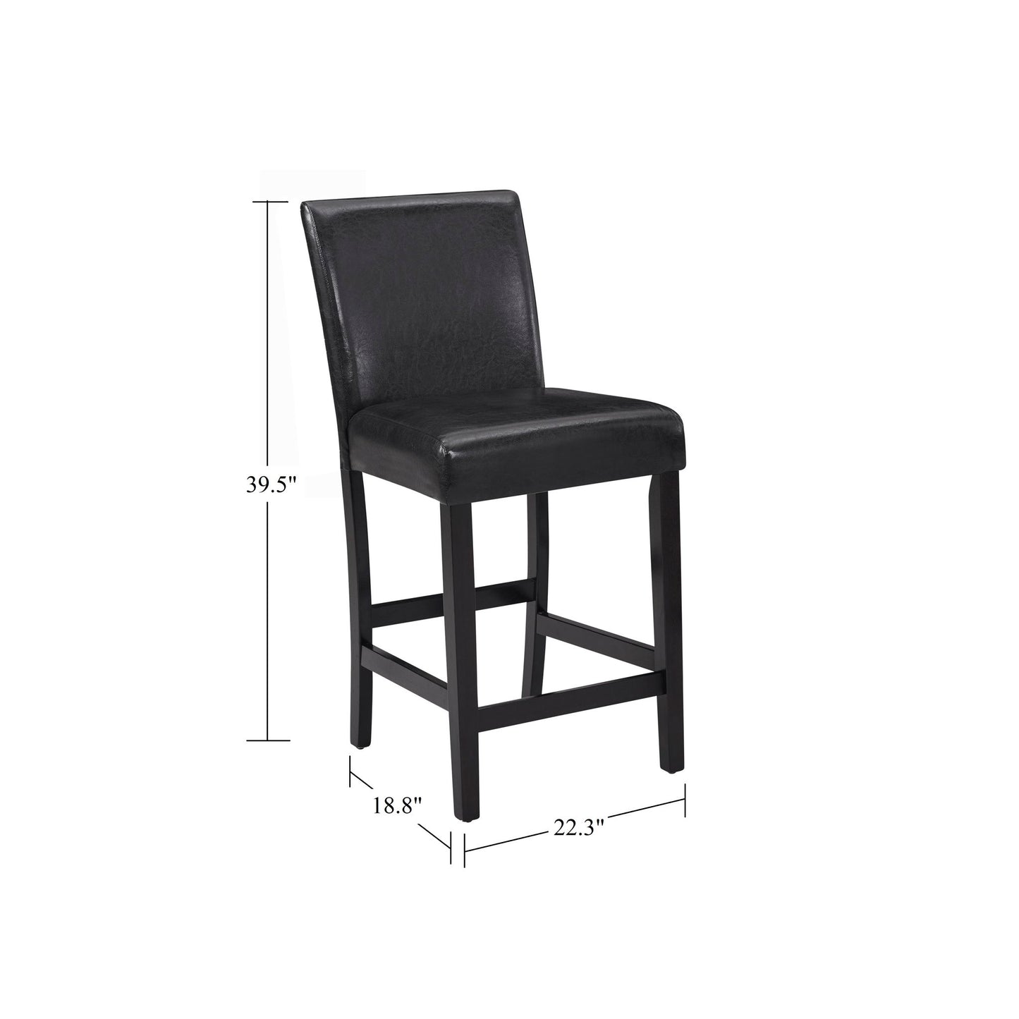 5 Piece Counter Height Dining Set With Table And Upholstered Chairs