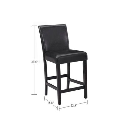 5 Piece Counter Height Dining Set With Table And Upholstered Chairs