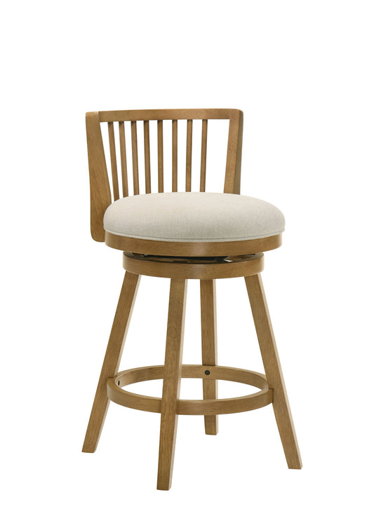 Harper - 30" Amber Glow Bar Height Rubberwood Swivel Barstool