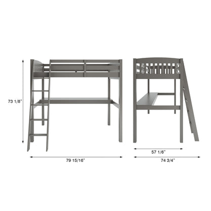 Everest - High Loft Bed With Desk And Storage