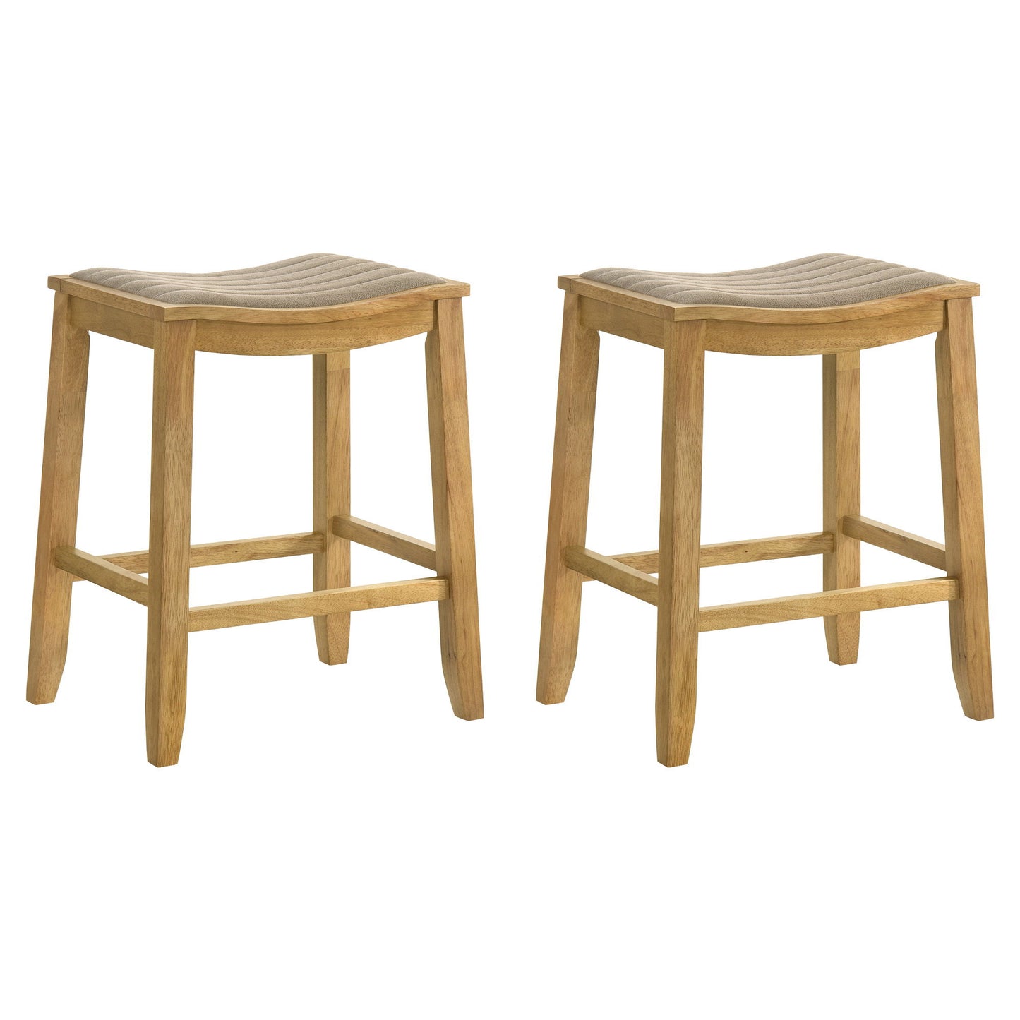 Iyani - Coastal Modern Wood Counter Height Kitchen Bar Stool