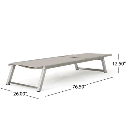 Myers - Modern Chaise Lounge Set With Adjustable Mesh Back