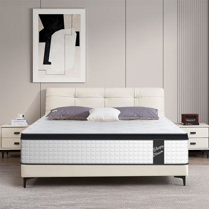 12" Hybrid Mattress Individual Pocket Spring, 7 Zoned Memory Foam