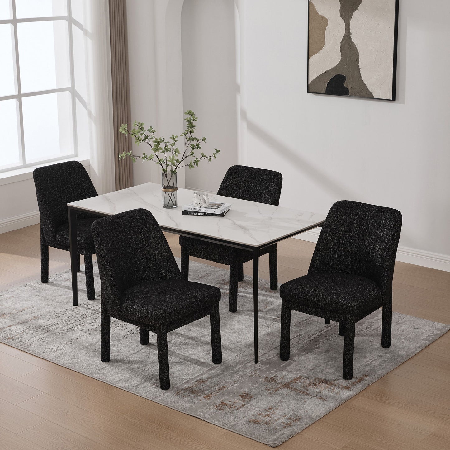 Wide Minimalist Dining Chair