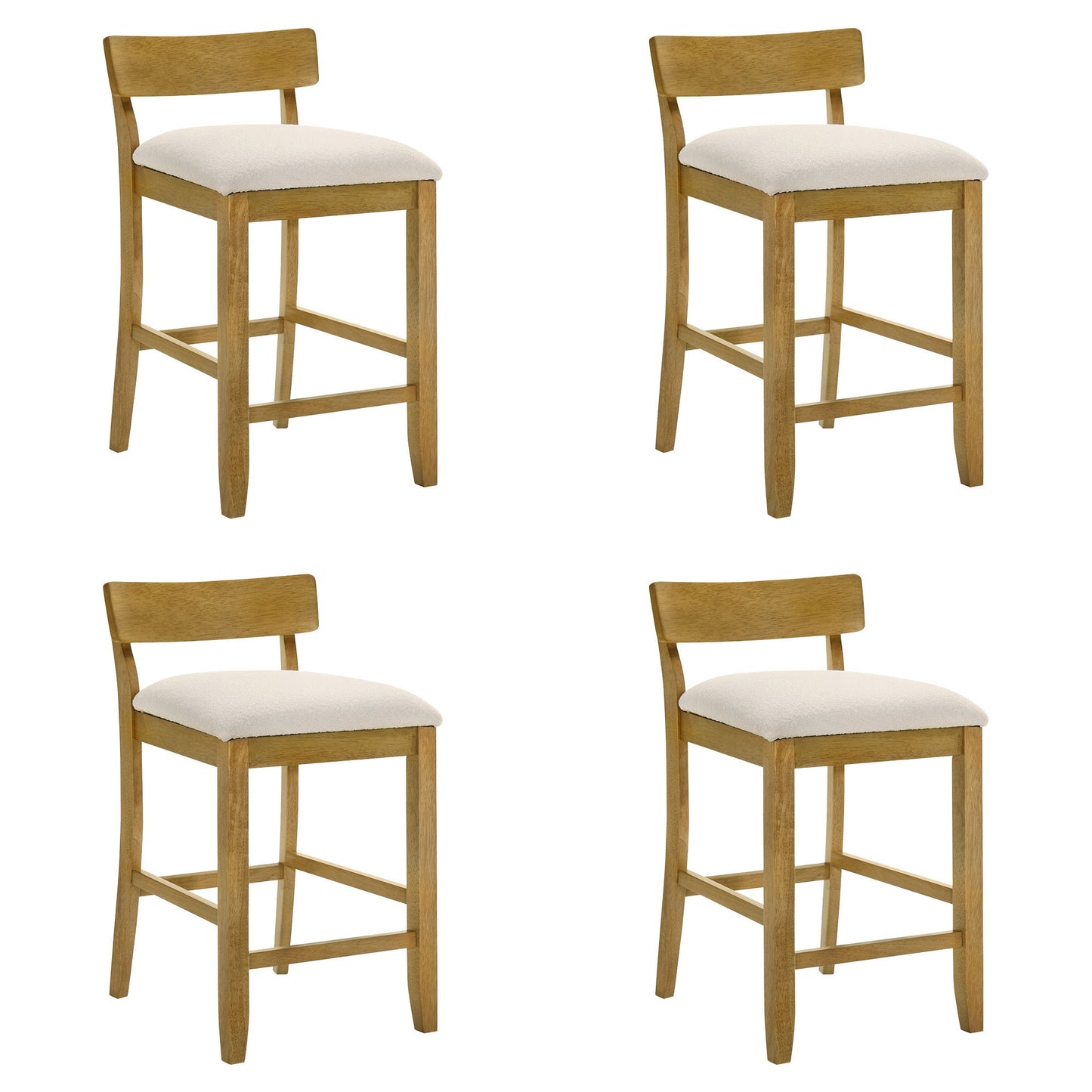 Merie - Modern Transitional Wood Counter Height Kitchen Bar Stool