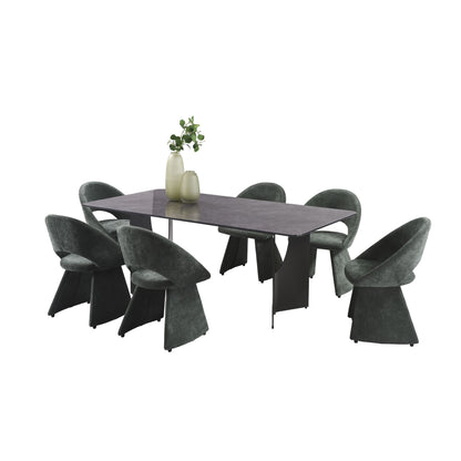 Zoey - Dining Set - Dark Gray Table