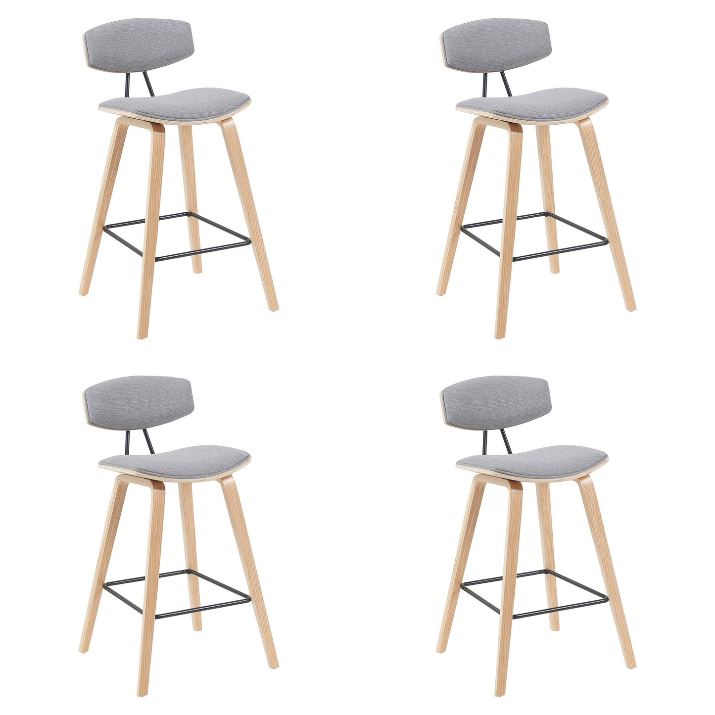 Fox - Swivel Counter Height Stool - Light Brown