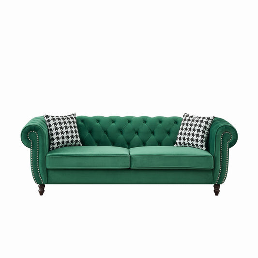 Chesterfield Sofa With Roll Armrest