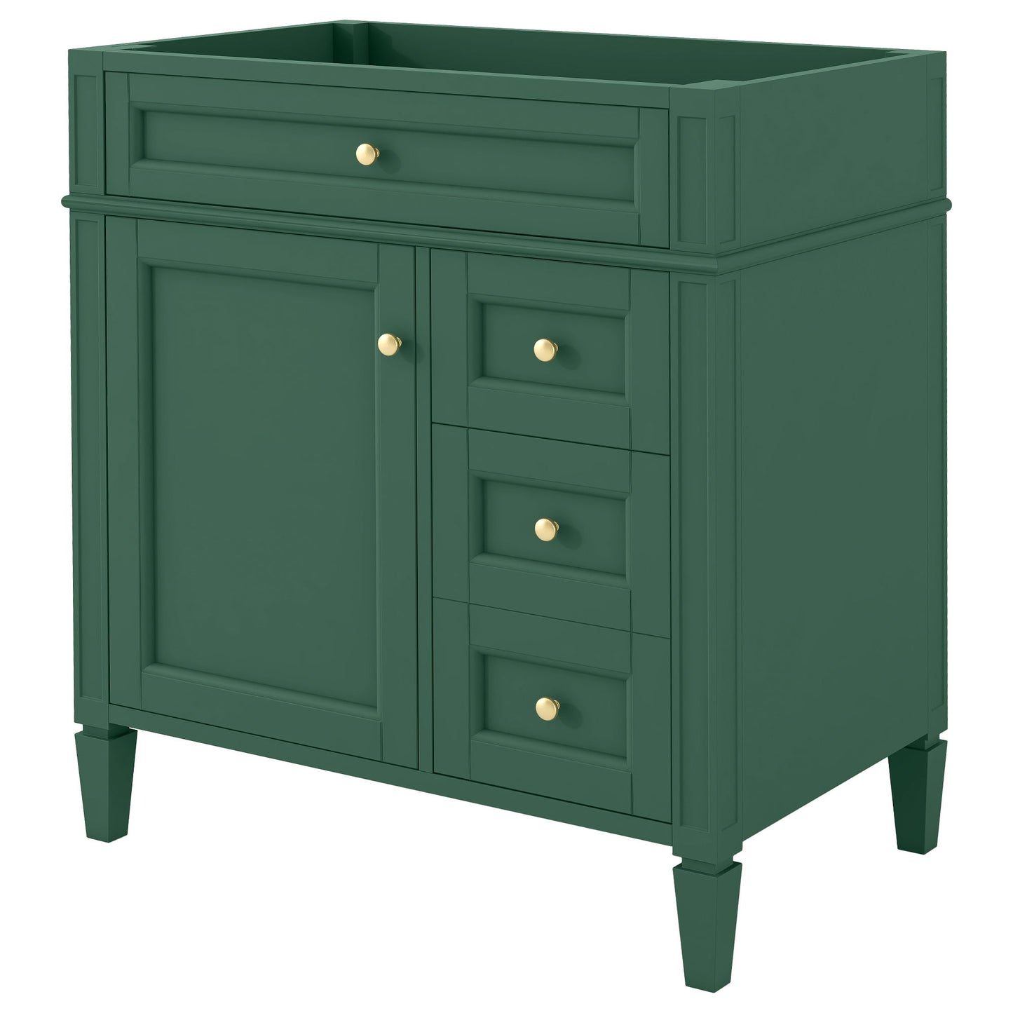 Bathroom Vanity With 2 Drawers And Tip-Out Drawer, Storage Cabinet