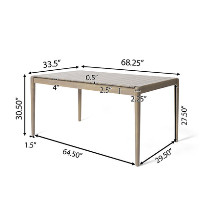 Modern 7 Piece Dining Set With Upholstered Armless Chairs And Dining Table