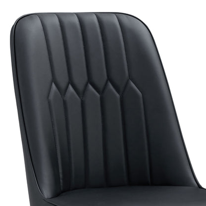 Modern Dining Chairs With Sleek Backrest And Metal Legs