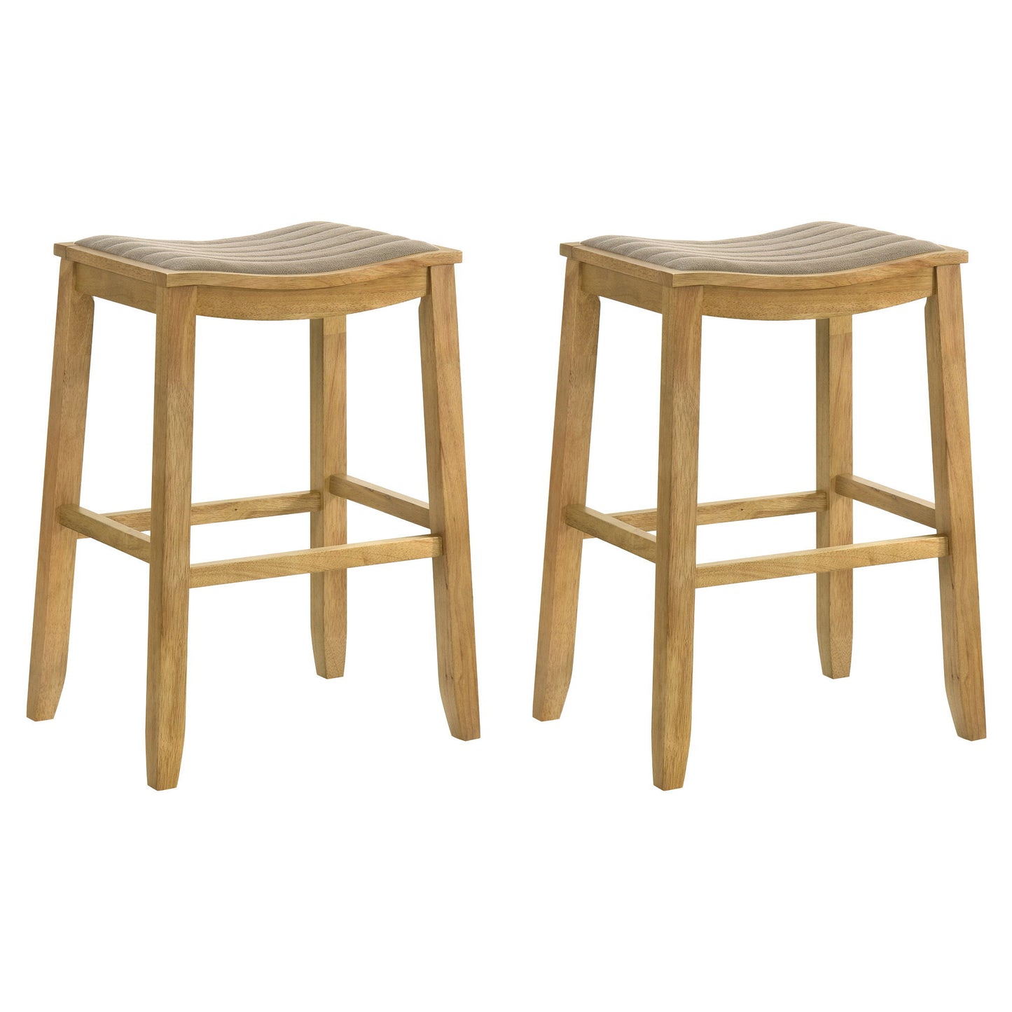 Iyani - Coastal Modern Wood Bar Height Kitchen Bar Stool