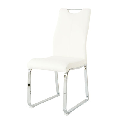 Modern Upholstered Dining Chair Electroplated Metal Legs (Set of 2)
