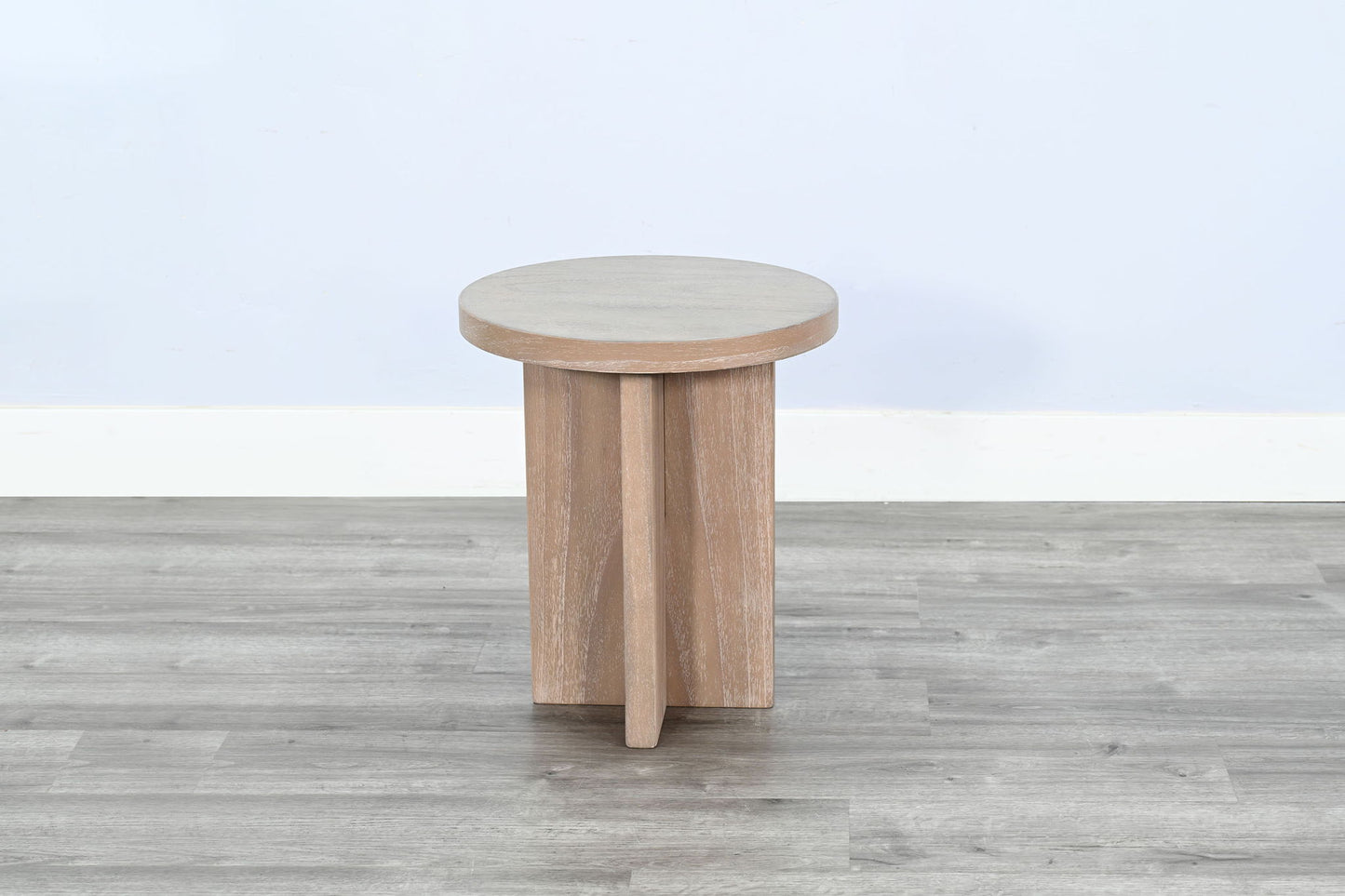 Round Small Accent Table - Wheat