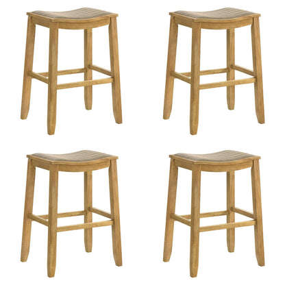 Iyani - Coastal Modern Wood Bar Height Kitchen Bar Stool