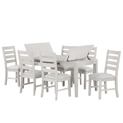 Echo - Dining Table And 6 Chairs - Driftwood