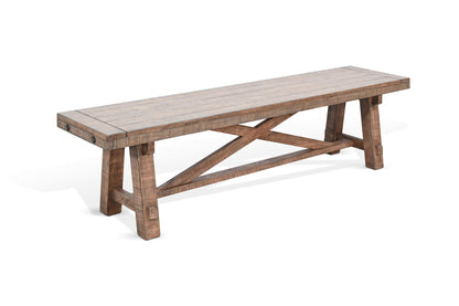 Wood Dining Bench - Desert Rock