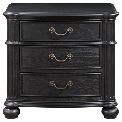 Celina - 3-Drawer Nightstand - Black