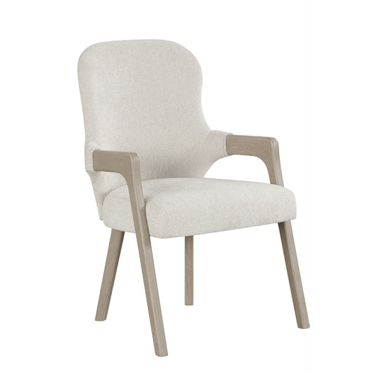 Gwendolyn - Upholstered Arm Chair (Set of 2) - Cerused Taupe
