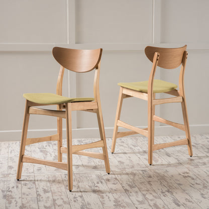 Retro Modern Counter Height Chair Set With Cushioned Seats