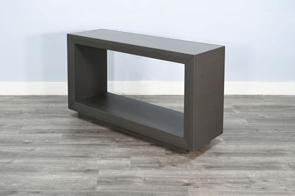 Modern Rectangular Sofa Table With Open Storage - Urban Bronze