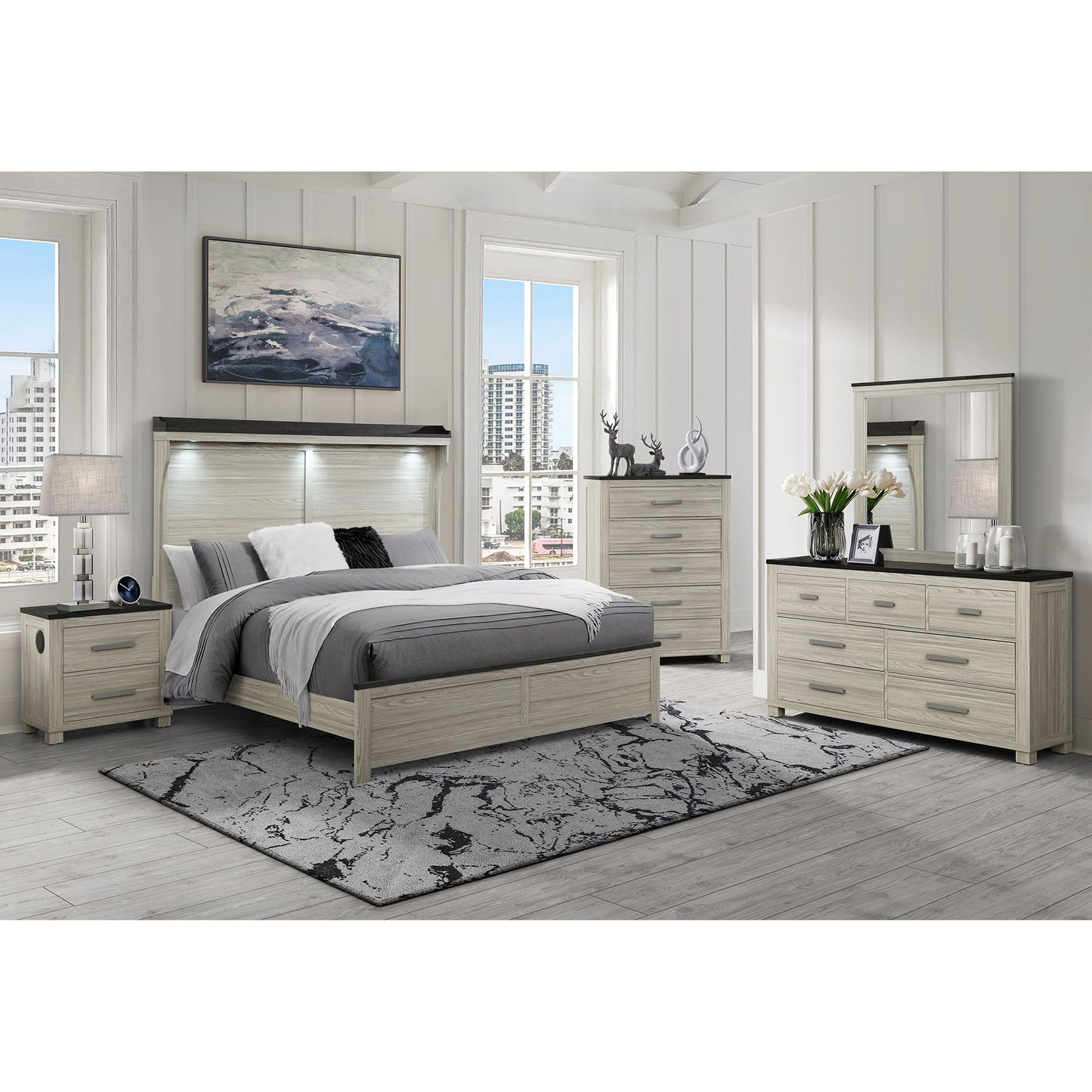 Augusta - Mirror With Sleek Frame, Large Scale Mirror For Dresser - Beige Brown