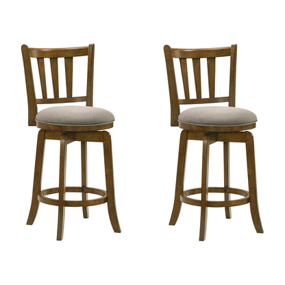 Wren - Modern Farmhouse Swivel Wood Counter Height Kitchen Bar Stool