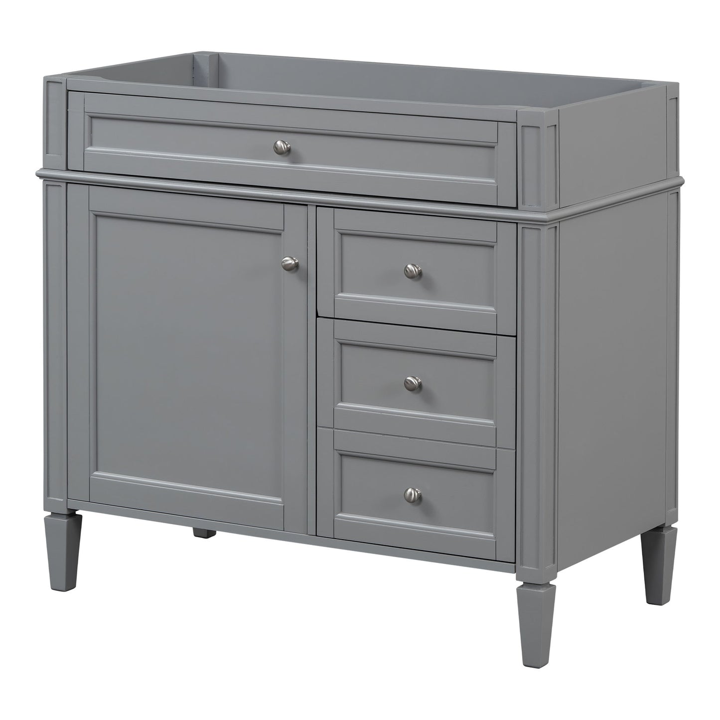 Bathroom Vanity With 2 Drawers And Tip-Out Drawer, Storage Cabinet