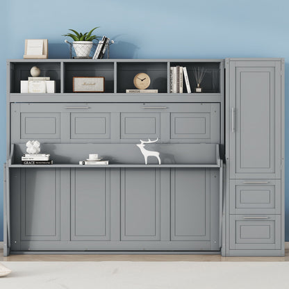 Space Saving Murphy Wall Bed With Closet And Drawers