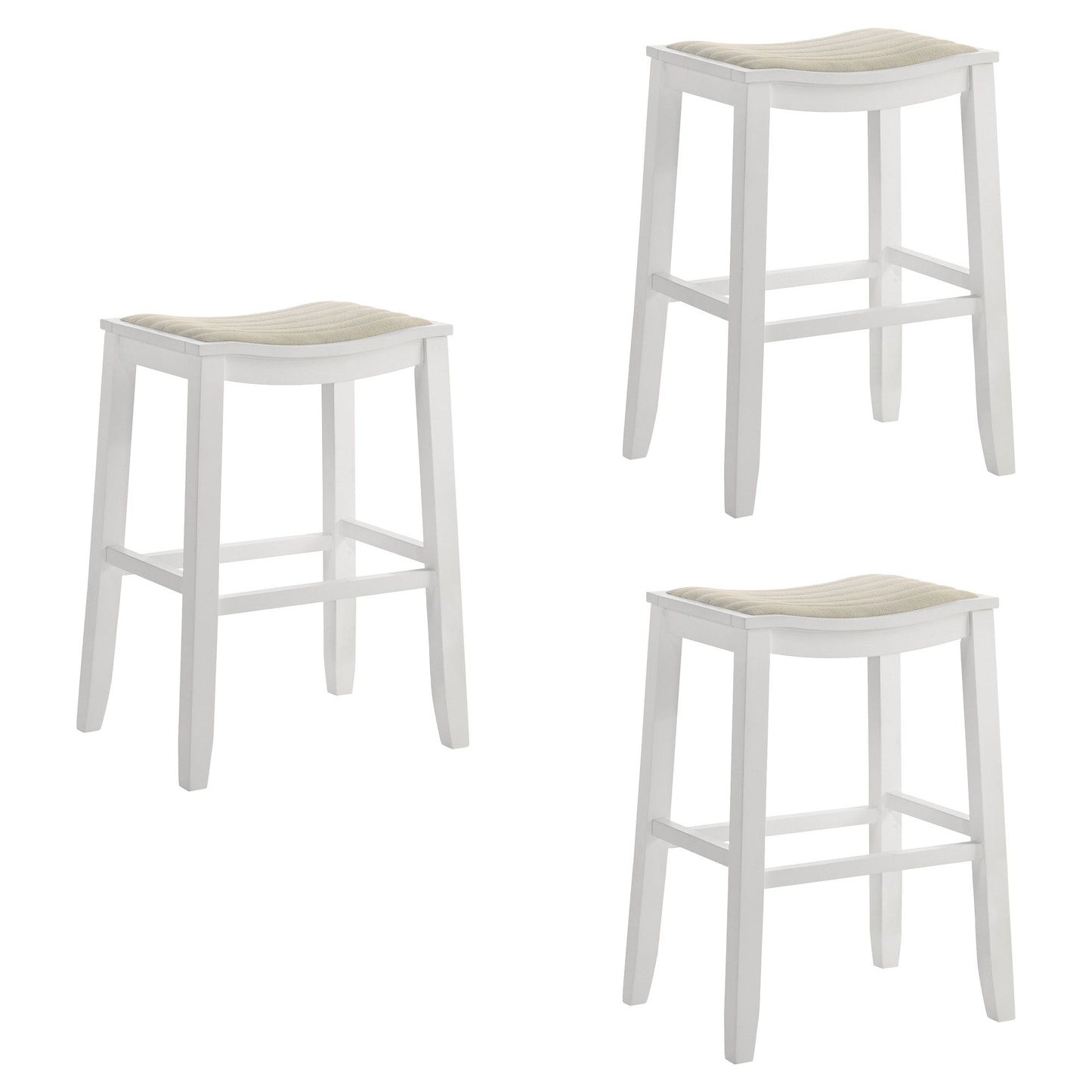 Iyani - Coastal Modern Wood Bar Height Kitchen Bar Stool