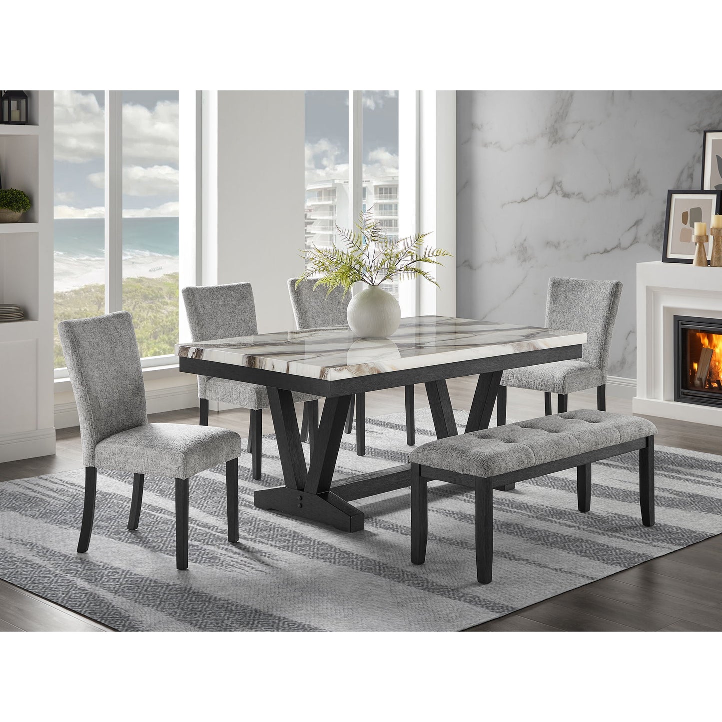 Oceanic - Dining Bench - Gray