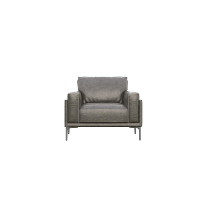 Transitional Fabric Chair - Dark Gray