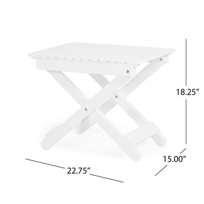 Outdoor Folding Wooden Side Table