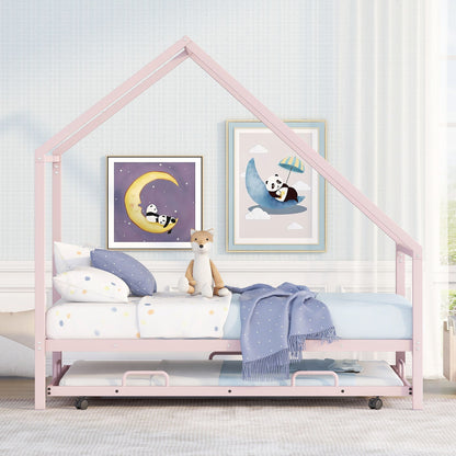 House Bed With Trundle