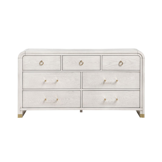 Malco - Dresser With Gold Detailing - Oak