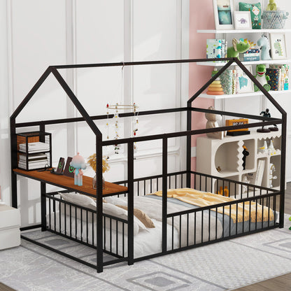 House Frame With Desk, Shelves, Power Outlets And USB Ports