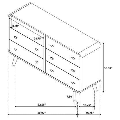 Winston - 6 Drawer Bedroom Dresser