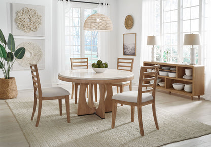 Escape - 72" Open Multi - Purpose Console - Glazed Natural Oak