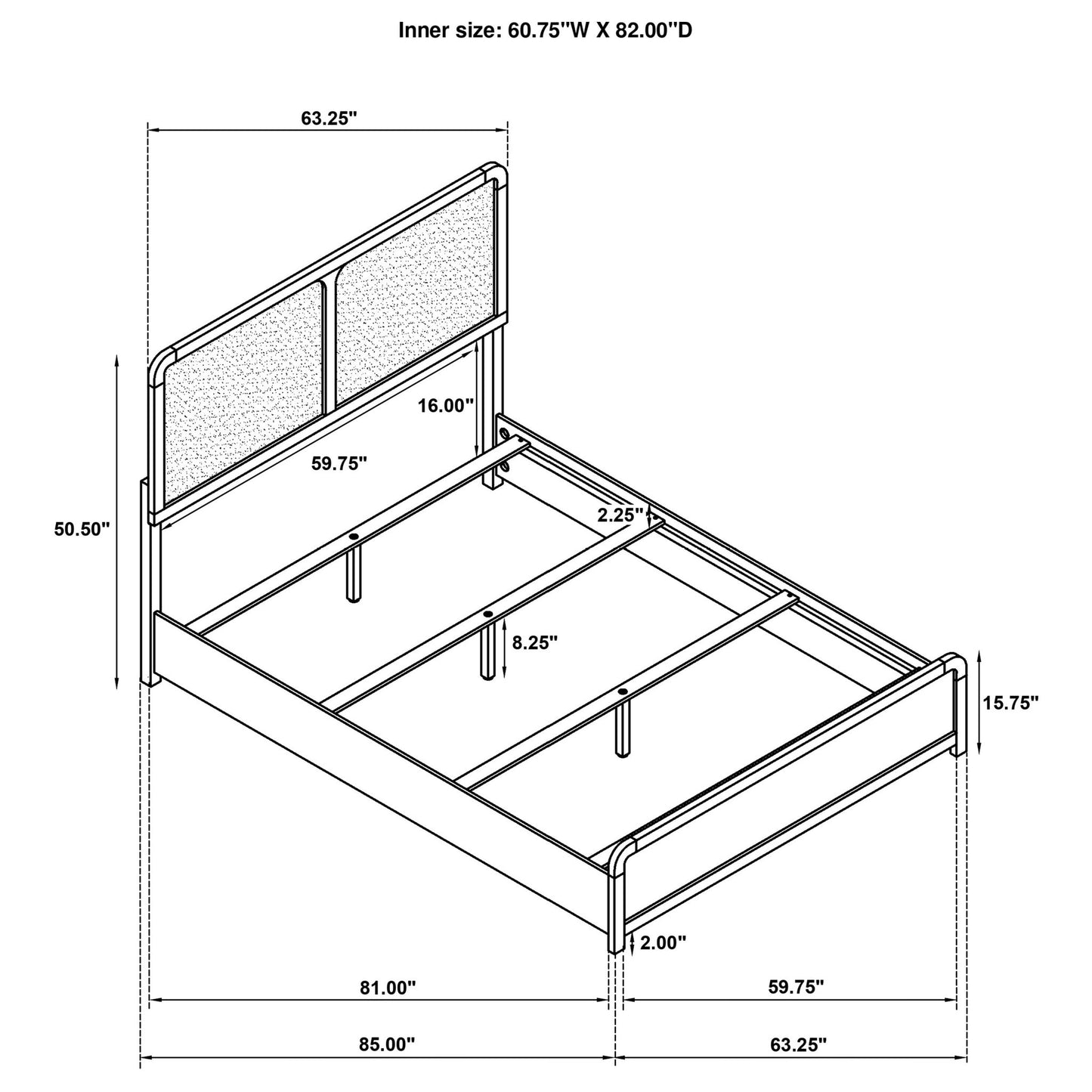 Burton - Bed With Upholstered Headboard