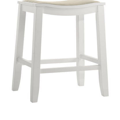 Iyani - Coastal Modern Wood Counter Height Kitchen Bar Stool