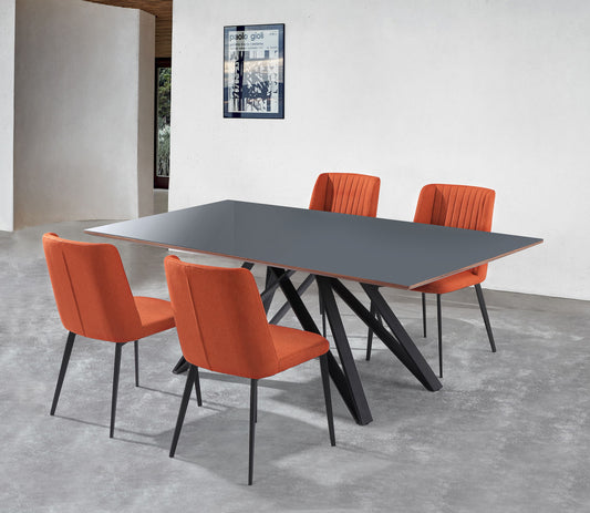 Urbino And Maine - 5 Piece Dining Set - Gray