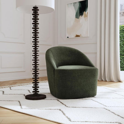 Leon - Upholstered Barrel Accent Swivel Chair