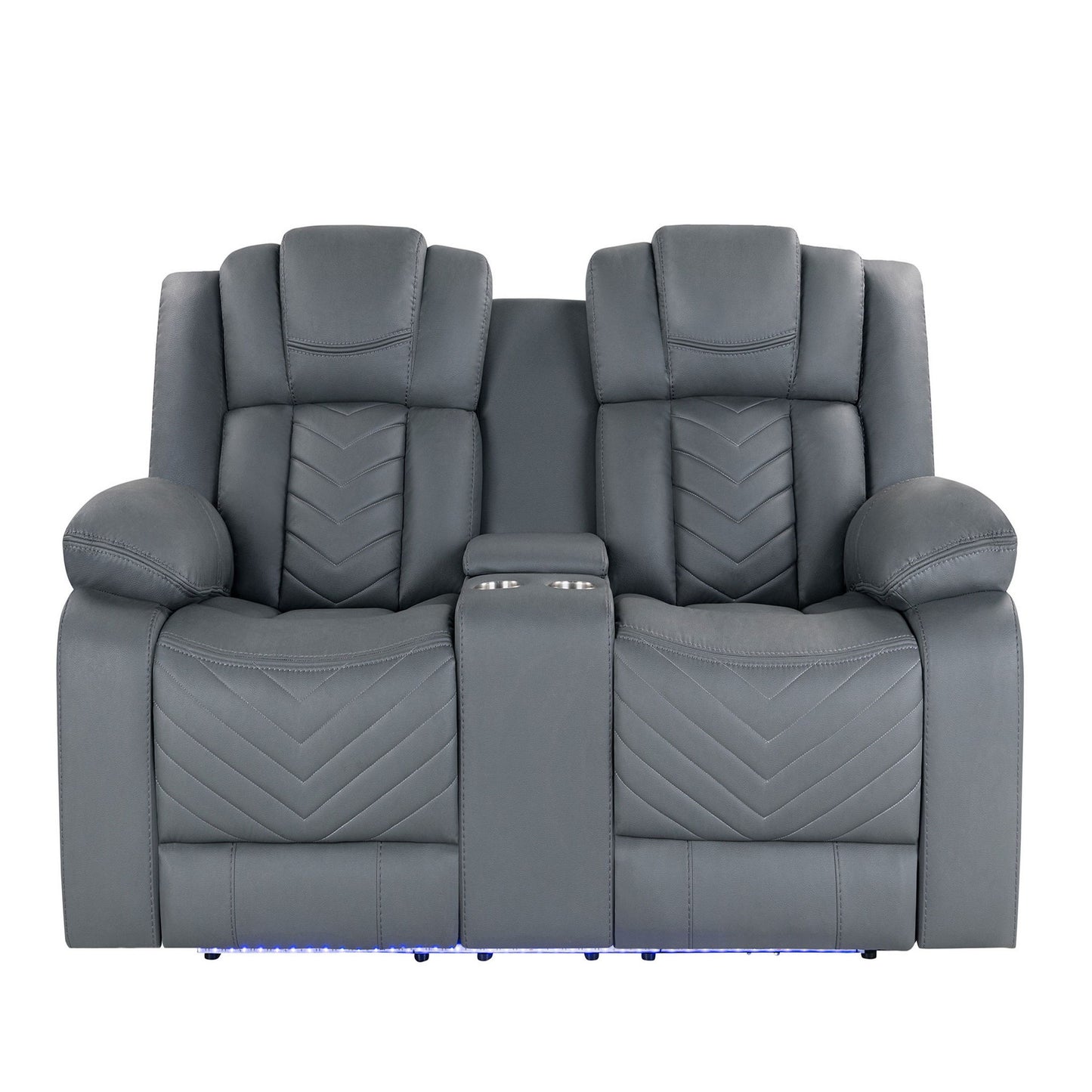 Raize - Power Living Room Set With Storage Console And Cup Holders